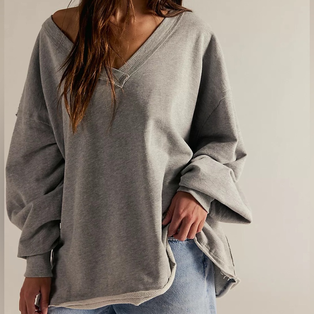 NWT We The Free Venice V-Neck Sweatshirt Size XL